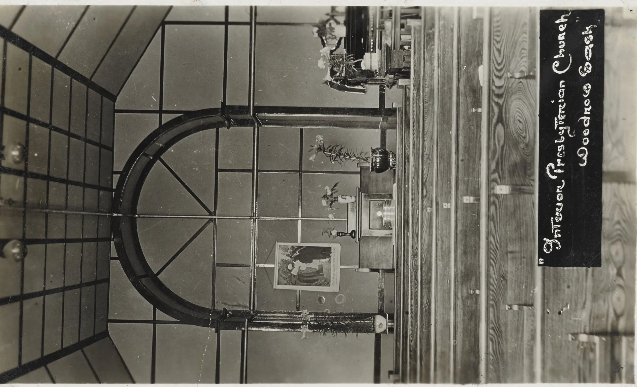 Interior of the Presbyterian Church, Woodrow